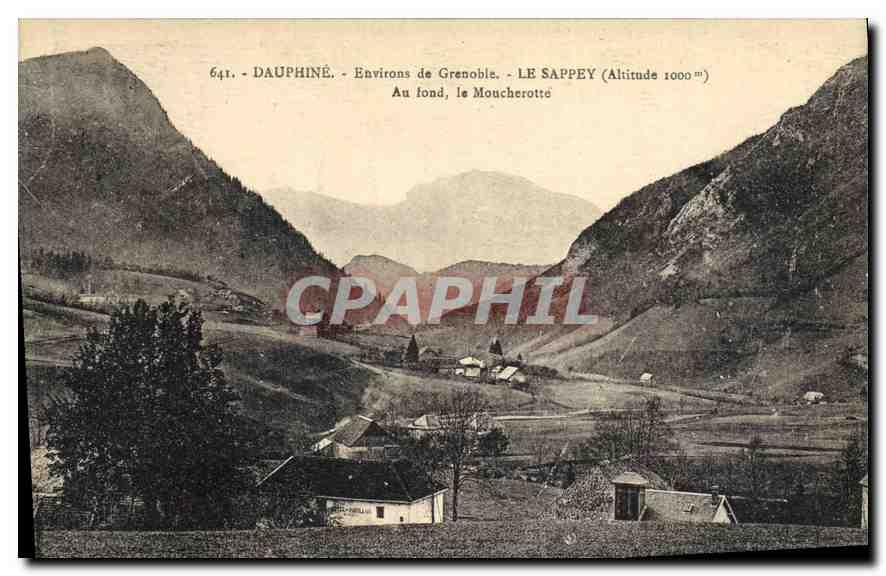 CPA Dauphine environs de Grenoble le Sappey au fond le Moucherotte 