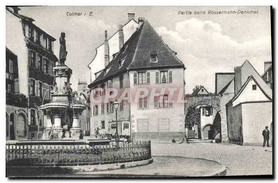 CPA Colmar I E partie beim Rosseimann Denkmal