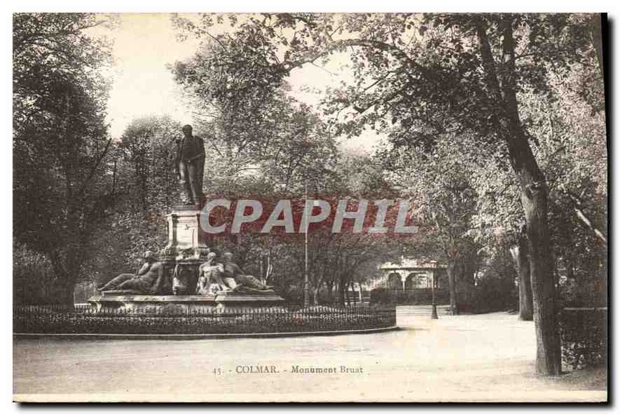CPA Colmar Monument Bruat 