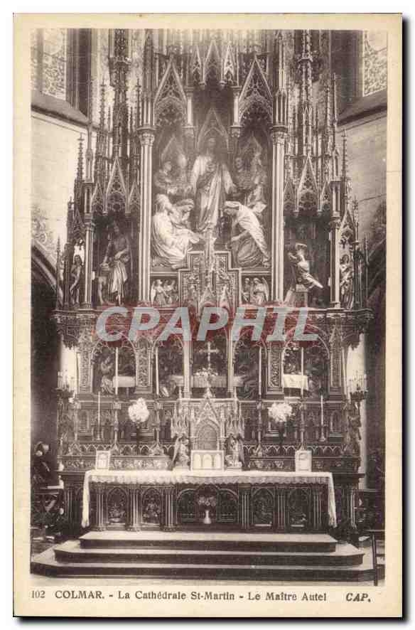 CPA Colmar la cathedrale St Martin le Maitre Autel
