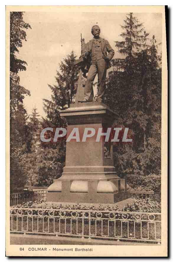 CPA Colmar monument Bartholdi 