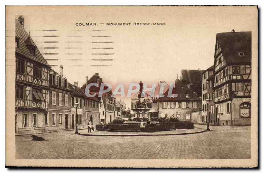 CPA Colmar Monument Roesselmann 