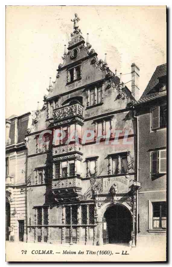 CPA Colmar Maison des Tetes 