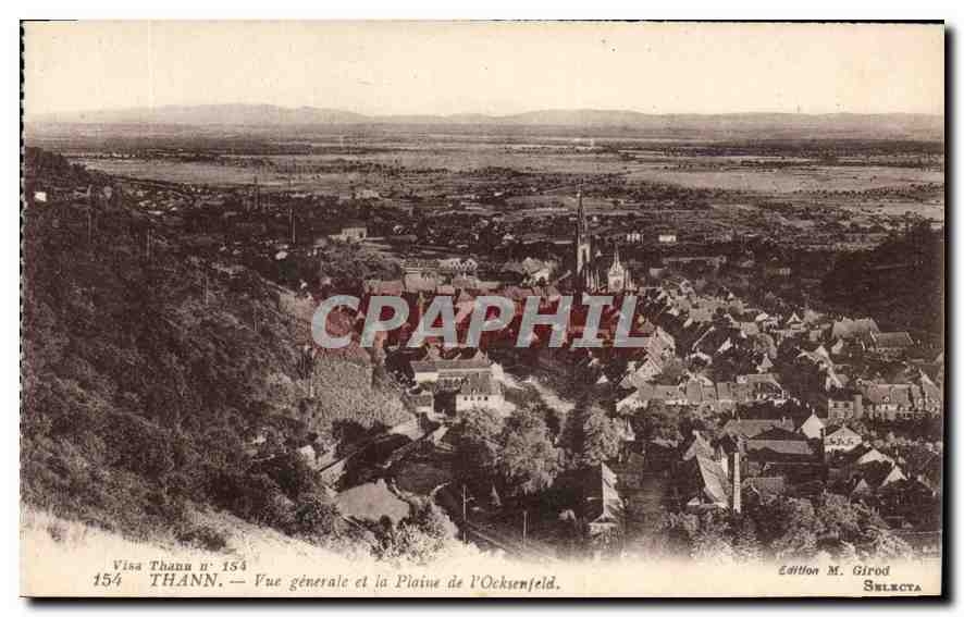 CPA Thann Vue generale et la Plaine de l'Ocksenfeld
