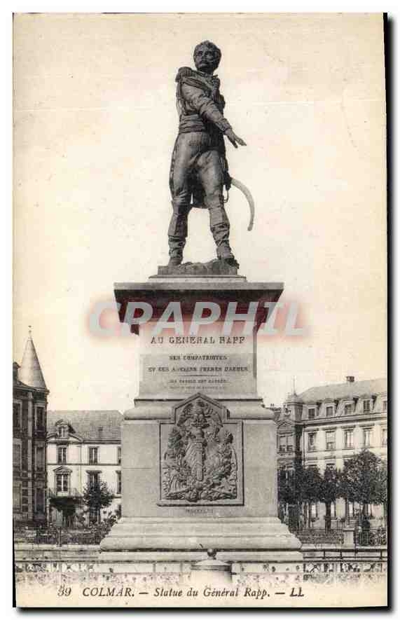 CPA Colmar Statue du General Rapp 