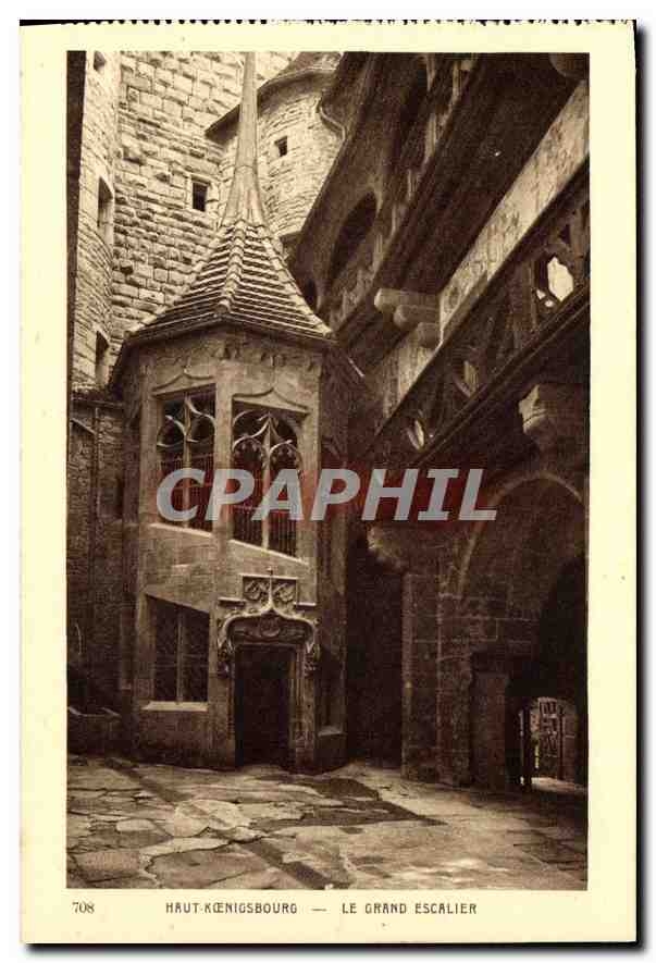 CPA Haut Koenigsbourg Le Grand Escalier