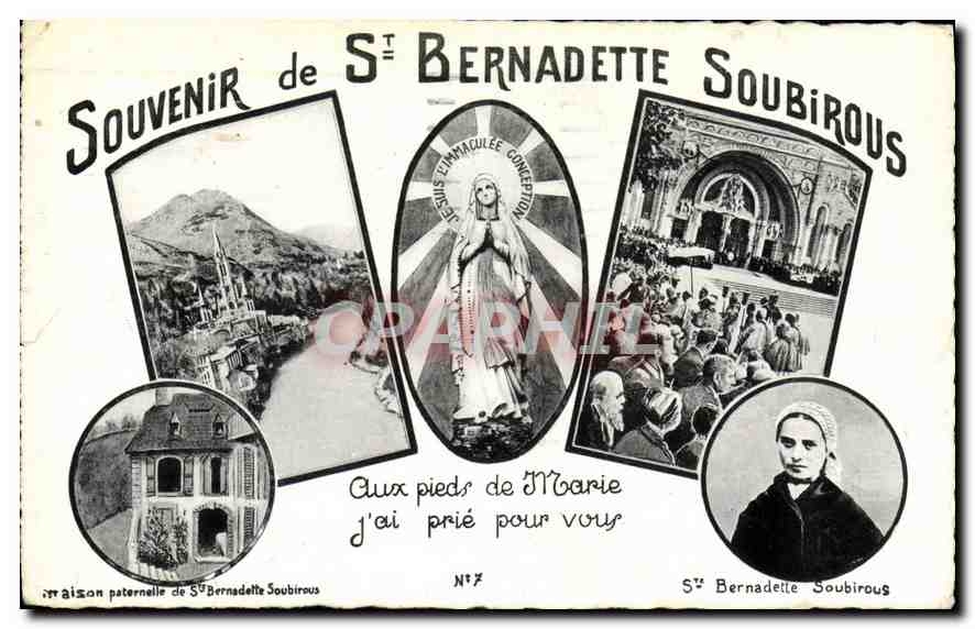 CPA Souvenir de Ste Bernadette Soubirous 