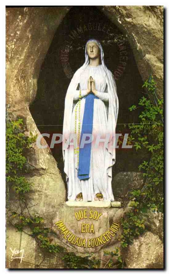 CPA Lourdes La Vierge et la Grotte 