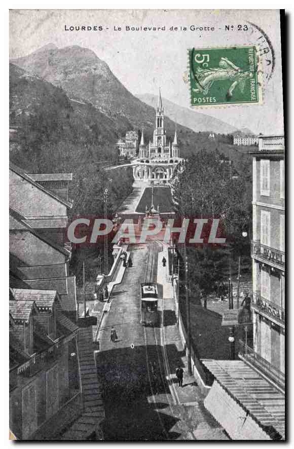 CPA Lourdes Le Boulevard de la Grotte 