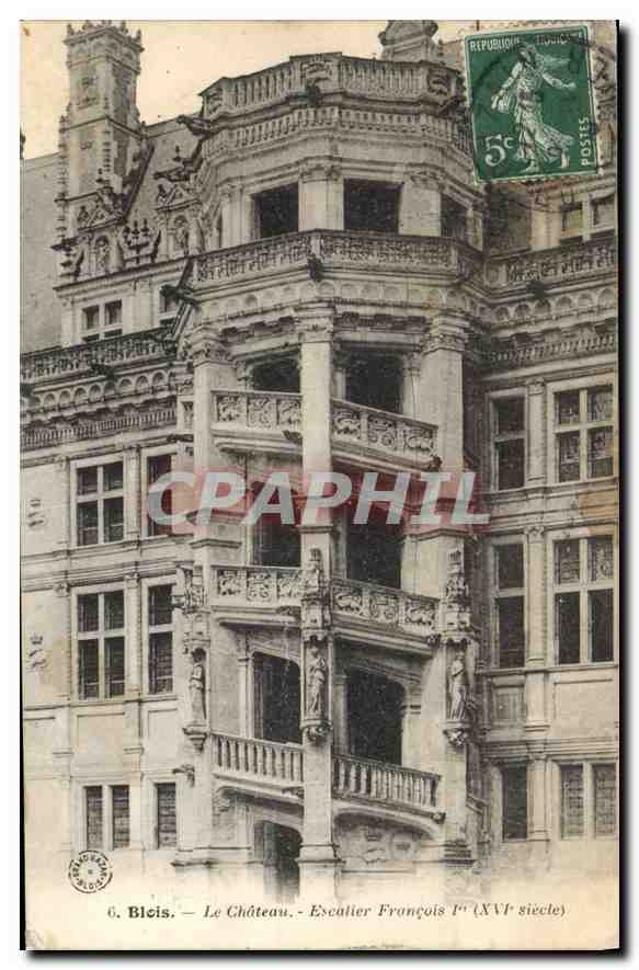 CPA Blois Le Chateau Escalier Francois I