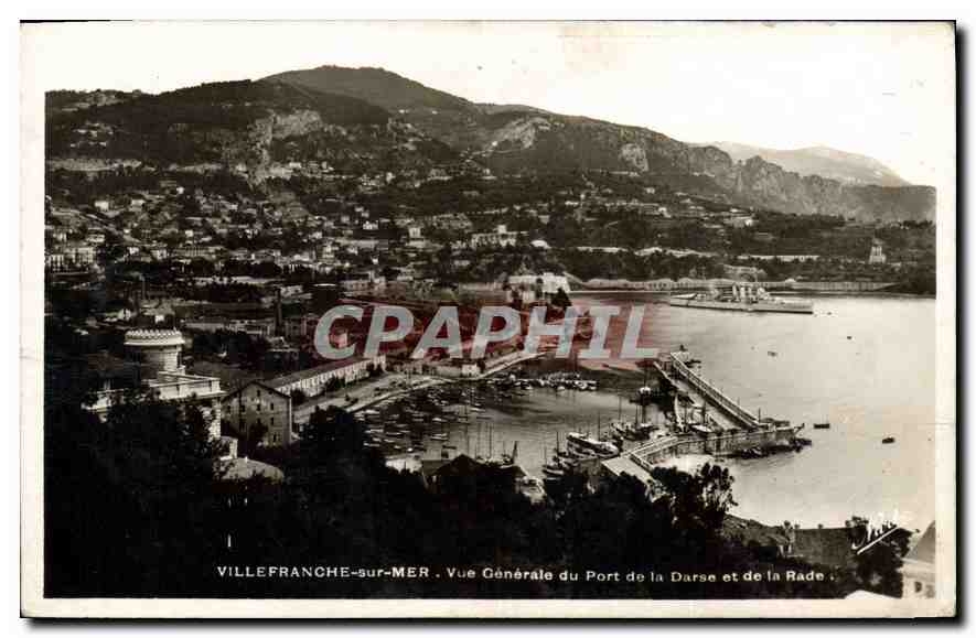 CPA Villefranche sur Mer Vue Generale du Port de la Darse et de la Rade