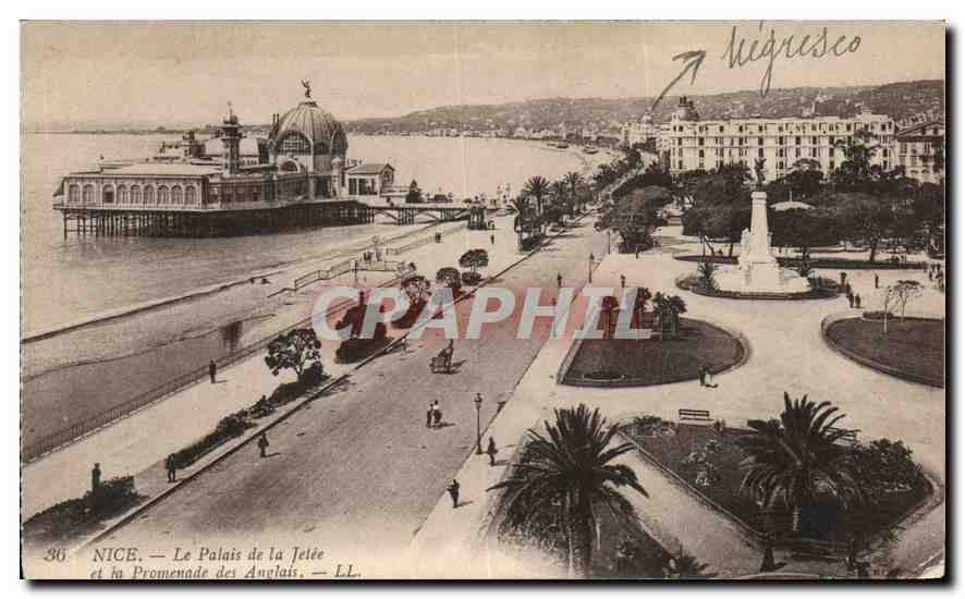CPA Nice Le Palais de la Jetee et la Promenade des Anglais