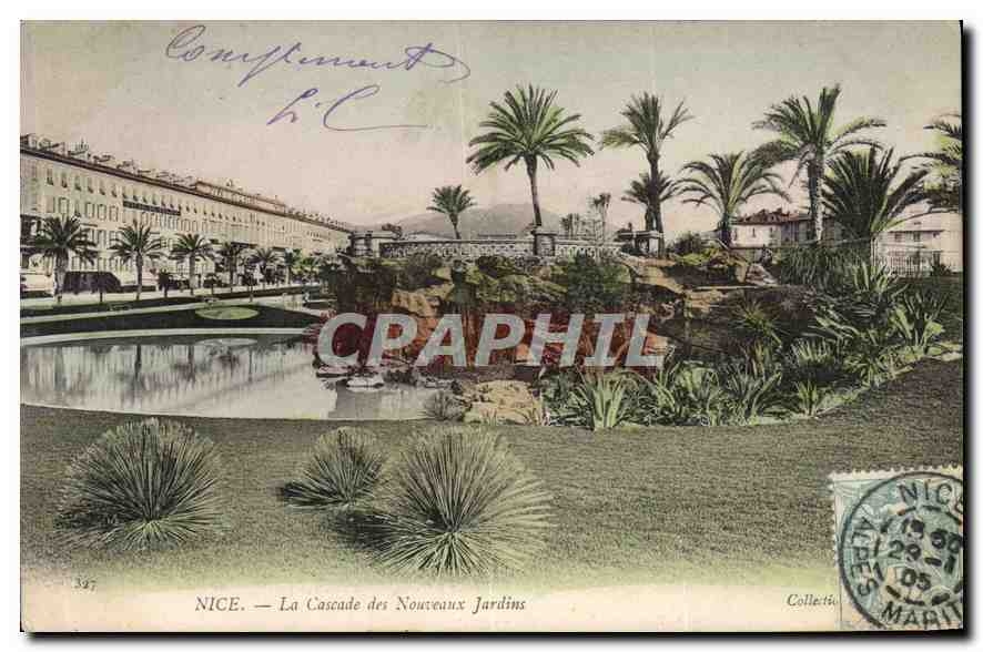 CPA Nice la Cascade des Nouveaux Jardins