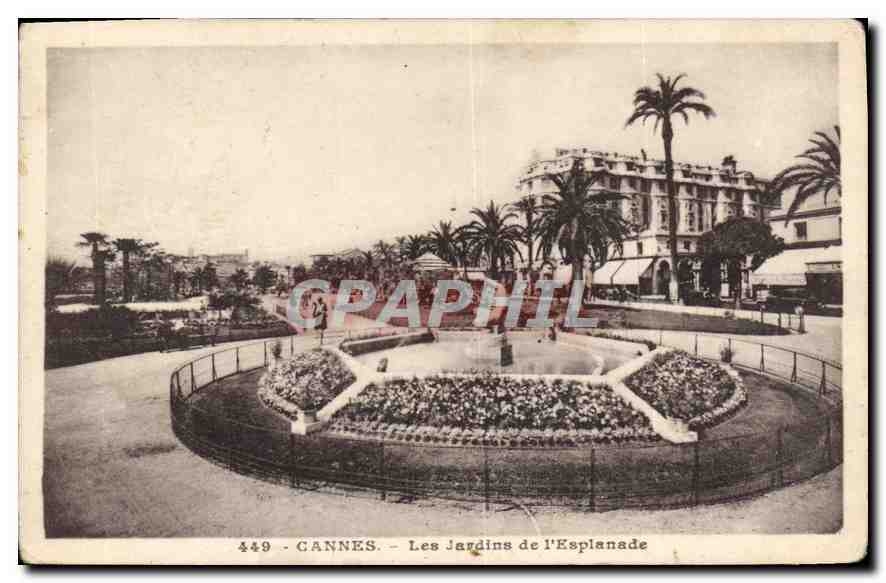 CPA Cannes Les Jardins de l'Esplanade 
