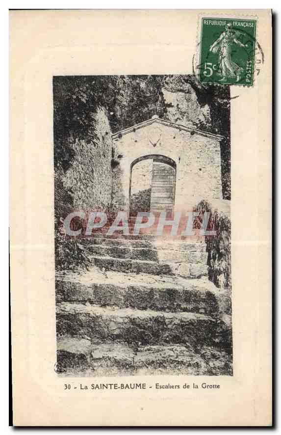 CPA La Sainte Baume Escaliers de la Grotte