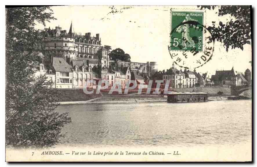 CPA Amboise Vue sur la Loire prise de la Terrasse du Chateau 