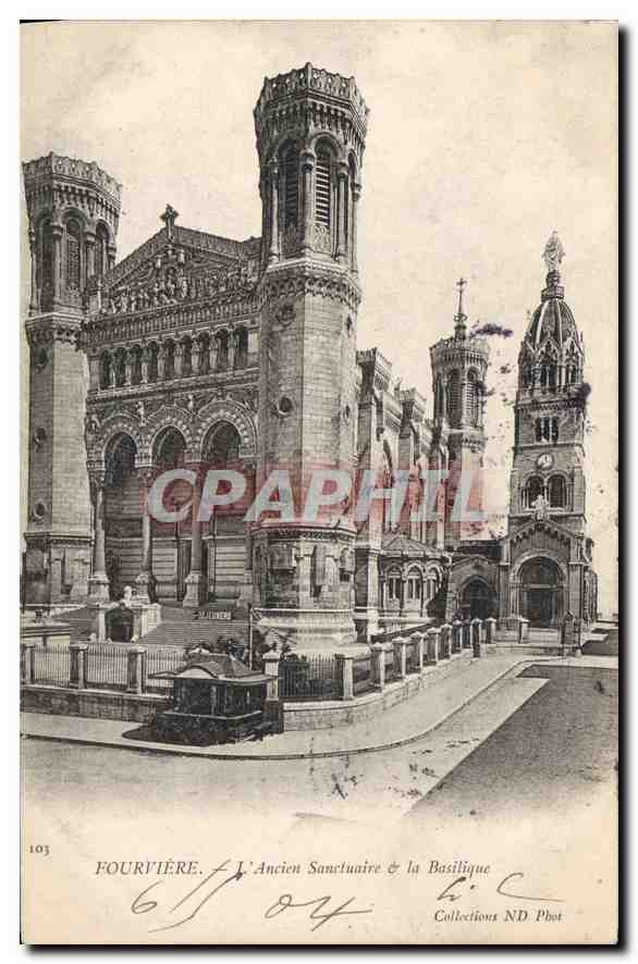 CPA Fourviere l'Ancien Sanctuaire et la Basilique