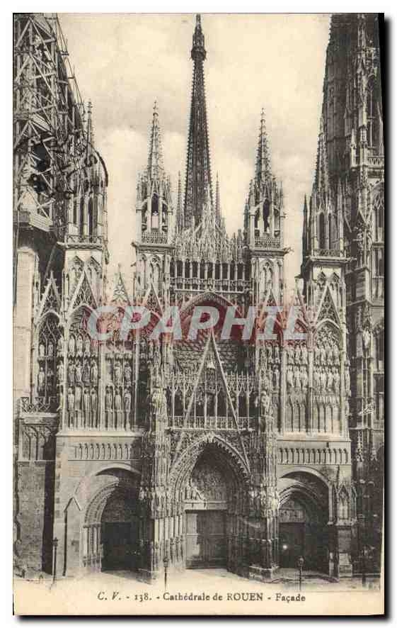 CPA Cathedrale de Rouen Facade 