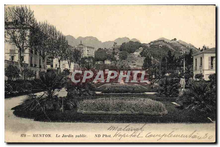 CPA Menton La Jardin public 