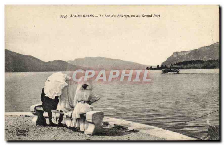 CPA Aix les Bains Le Lac du Bourges vu du Grand Port