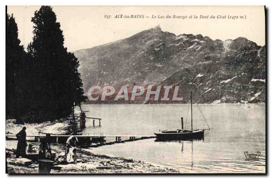 CPA Aix les Bains Le Lac du Borget et la Dent du Chat 