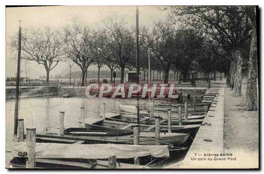 CPA Aix les Bains Un coin du Grand Port 