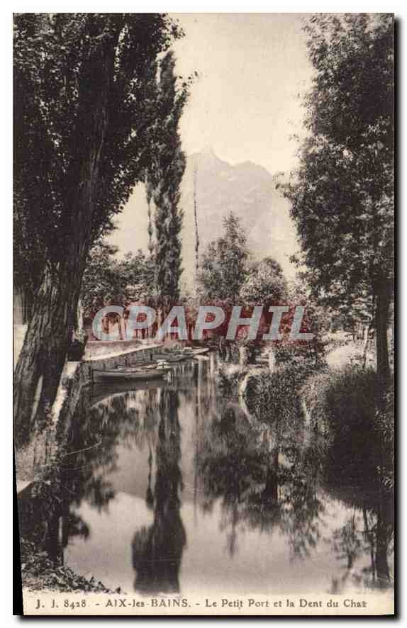 CPA Aix les Bain Le Petit Port et la Dent Chat