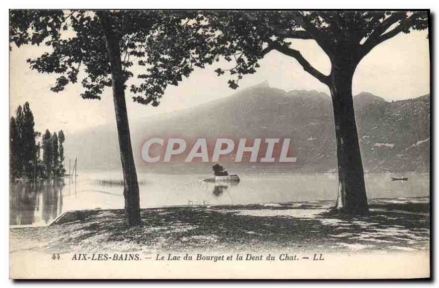 CPA Aix les Bains Le Lac du Borget et la Dent du Chat