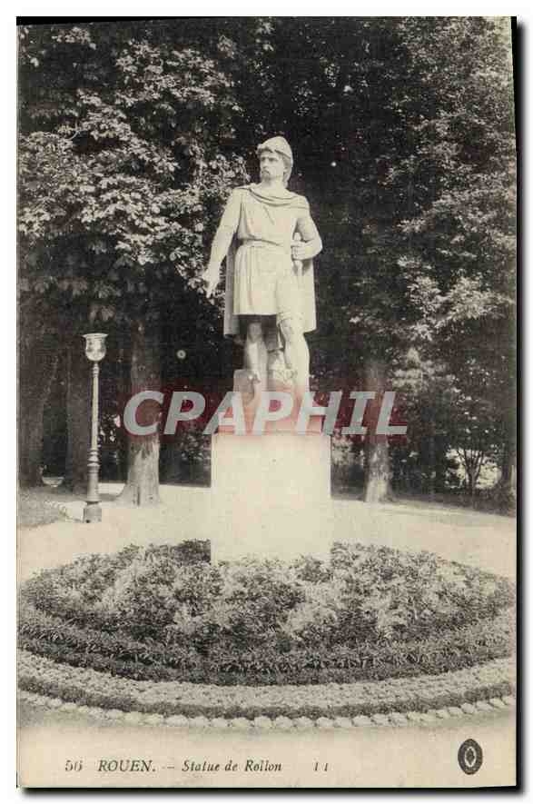 CPA Rouen Statue de Rollon 