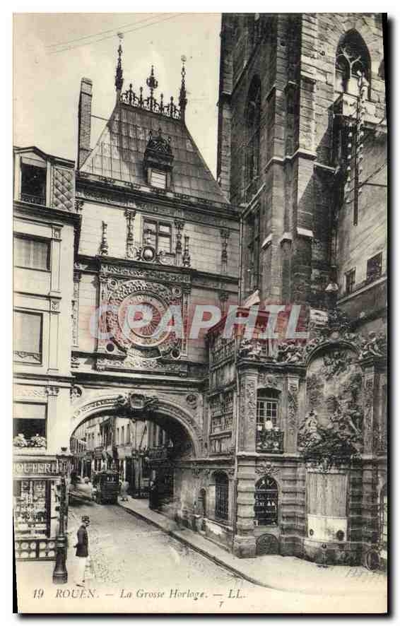 CPA Rouen La Grosse Horloge 