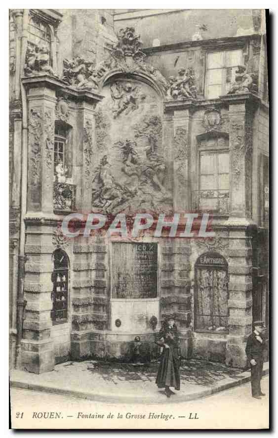 CPA Rouen Fontaine de la Grosse Horloge 