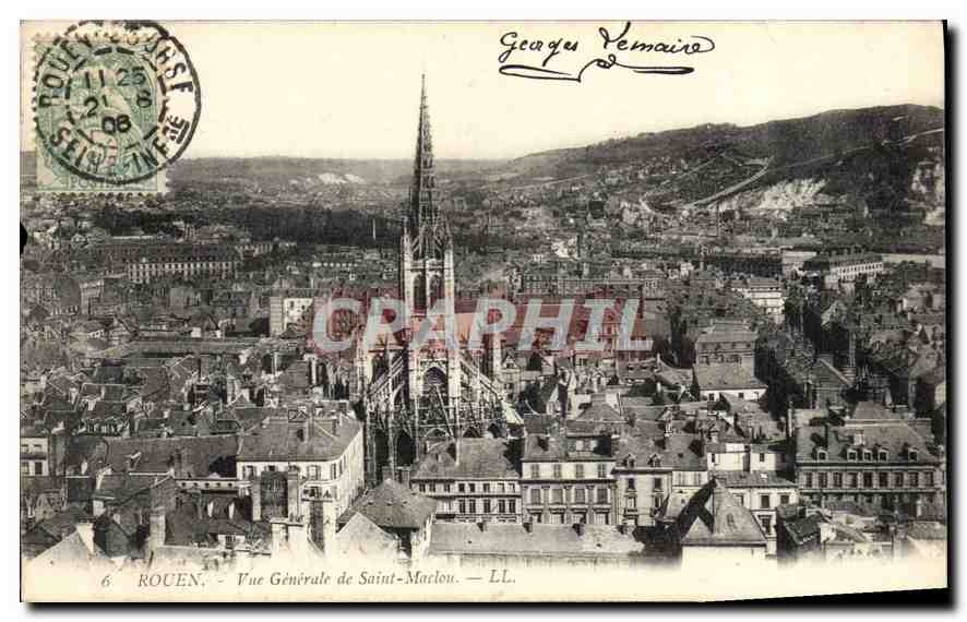 CPA Rouen Vue Generale de Saint Maclou 