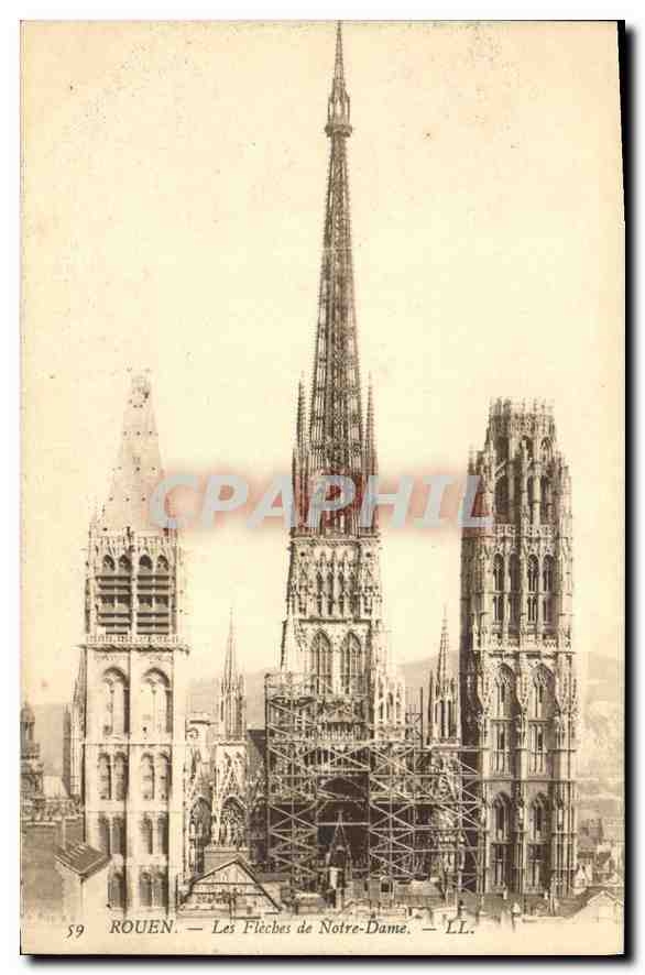 CPA Rouen Les Fleches de Notre Dame 