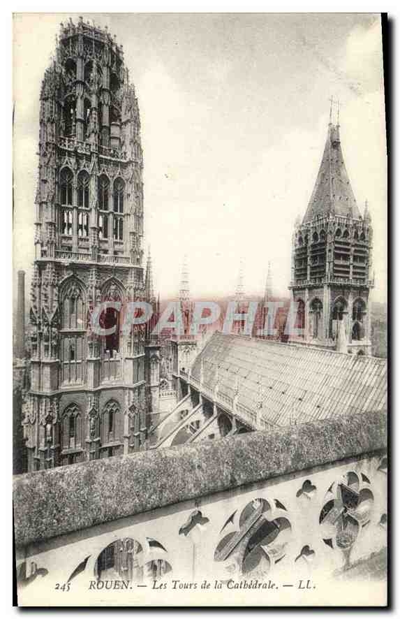 CPA Rouen Les Tours de la Cathedrale 