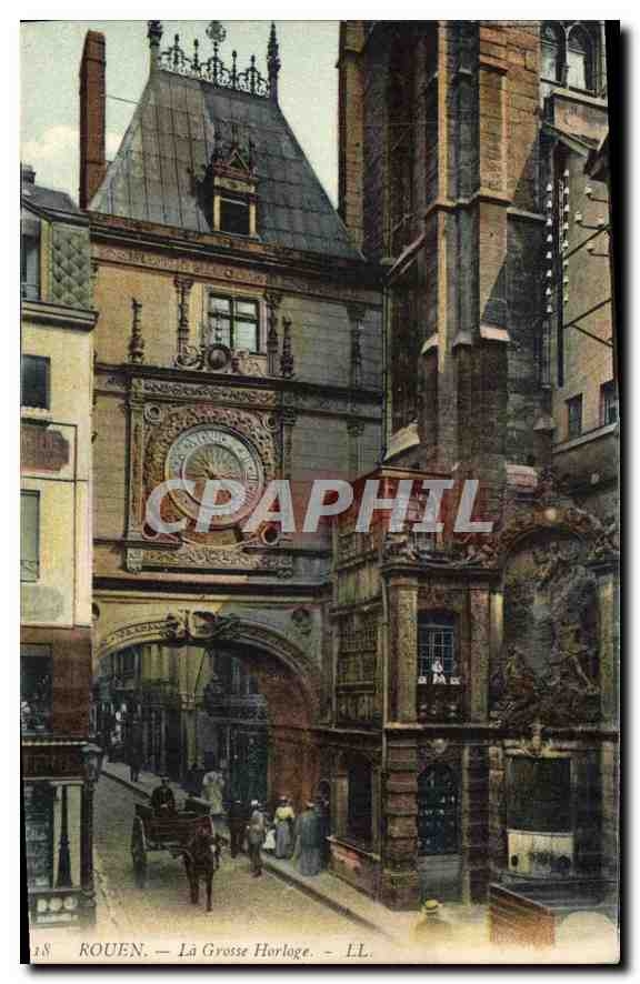 CPA Rouen Le Grosee Horloge 