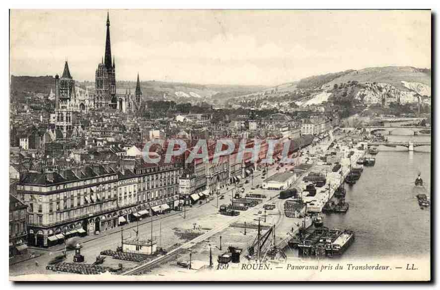 CPA Rouen Panorama pros du Transoberdeur 