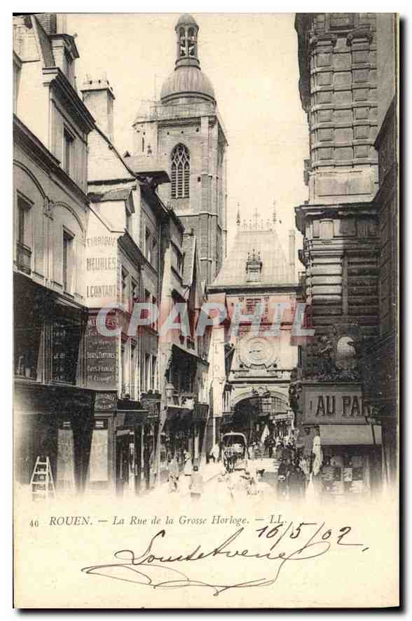 CPA Rouen La Rue de la Grosse Horloge 