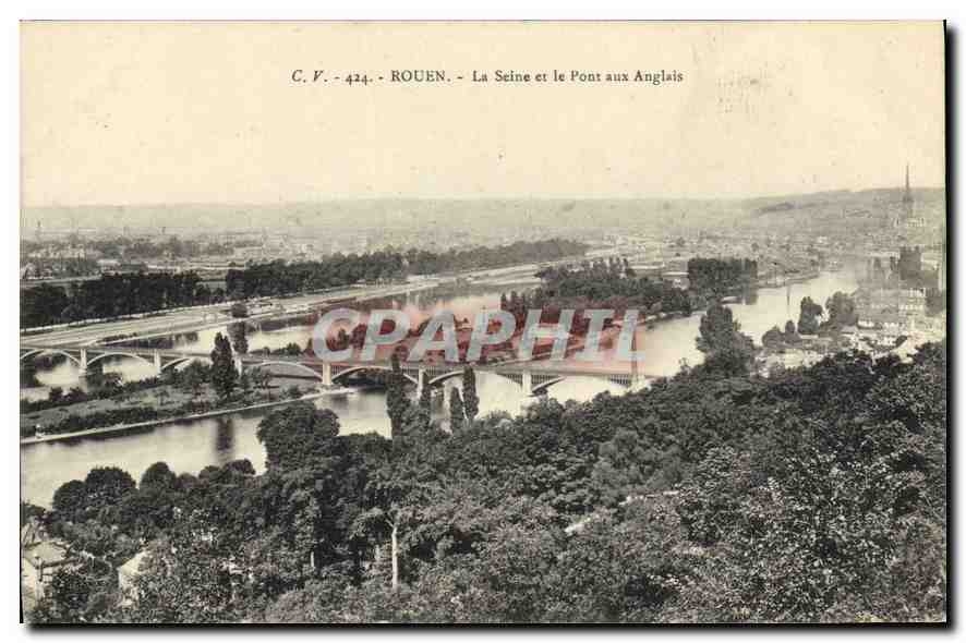 CPA Rouen La Seine et le Pont aux Anglais 