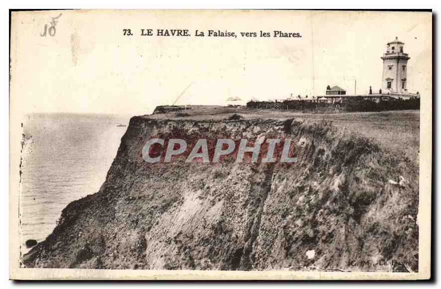 CPA Le Havre la Falaise vers les Phares 
