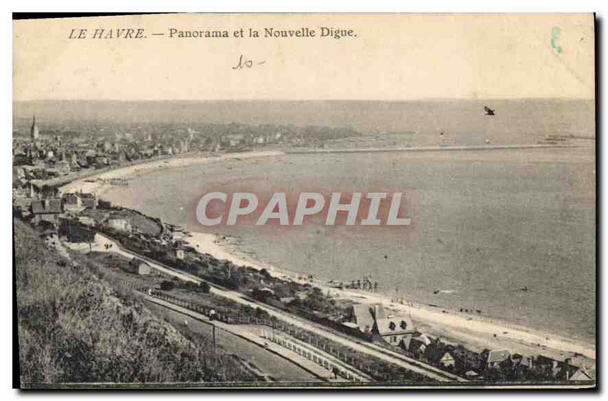 CPA Le Havre Panorama et la Nouvelle Digue 