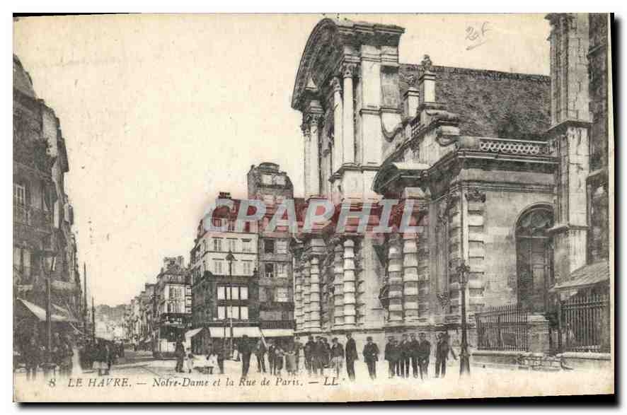 CPA Le Havre Notre Dame et la Rue de Paris 