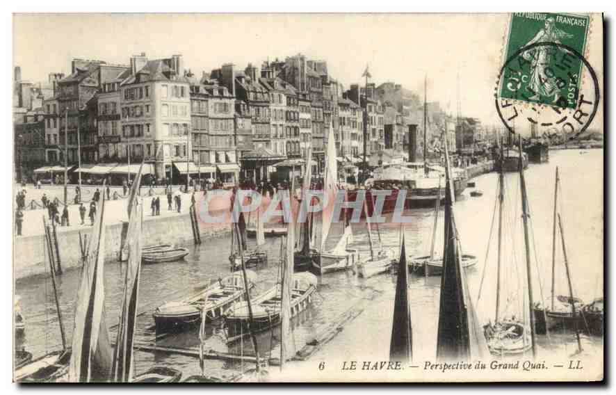 CPA Le Havre Perspective du grand Quai Bateaux