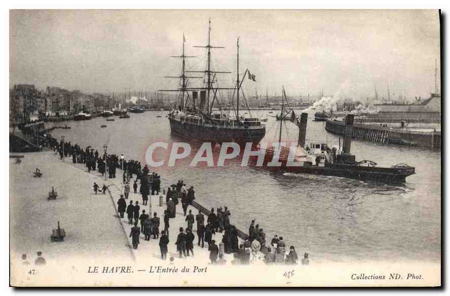 CPA Le Havre l'Entree du Port 