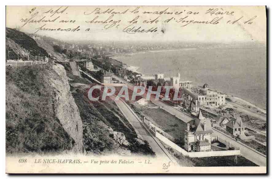 CPA Le Nice Havrais vue prise des Falaises 