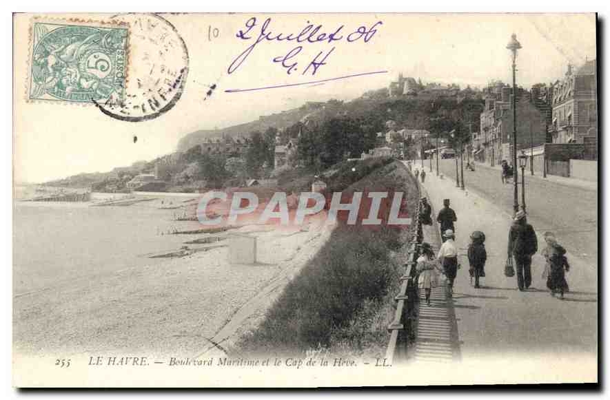 CPA Le Havre Boulevard Maritime et le Cap de la Heve 