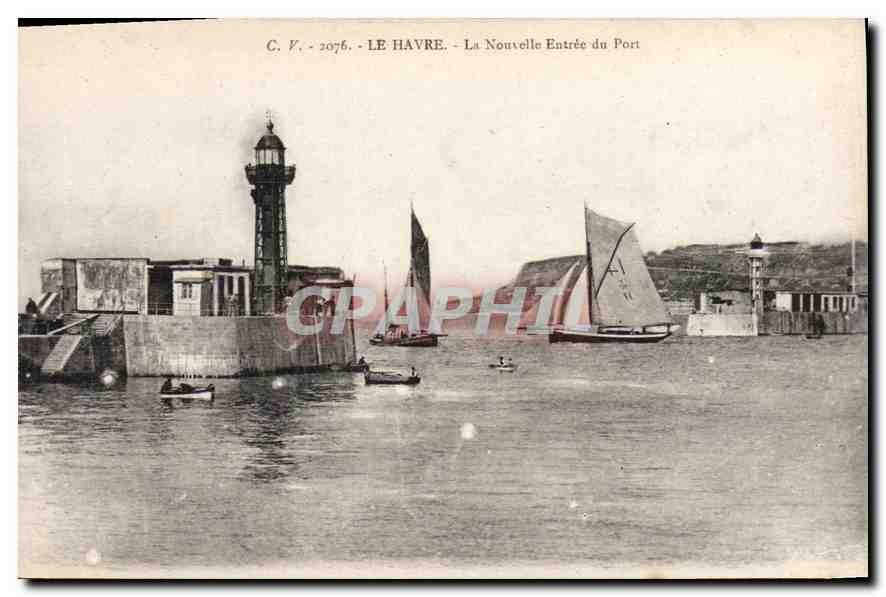 CPA Le Havre la nouvelle entree du port 