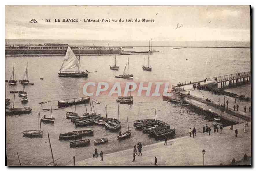 CPA Le Havre l'Avant port vu du troit du Musee 