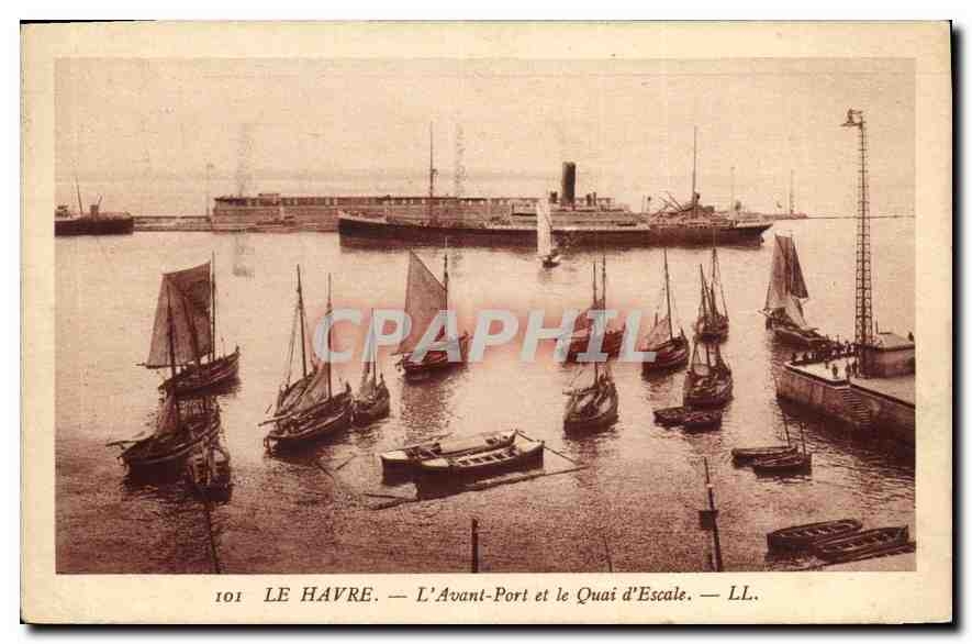 CPA Le Havre l'Avant port et le Quai d'Escale 