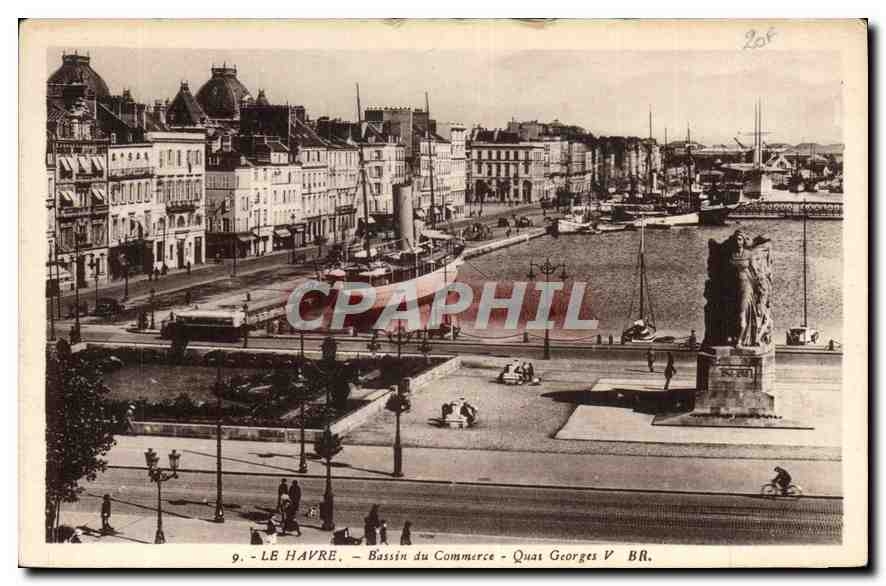 CPA Le Havre Bassin du Commerce Quai George V 
