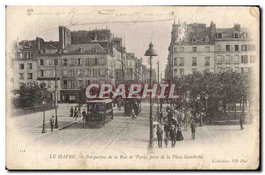 CPA Le Havre Perspective de la Rue de Paris prise de la place Gambetta 